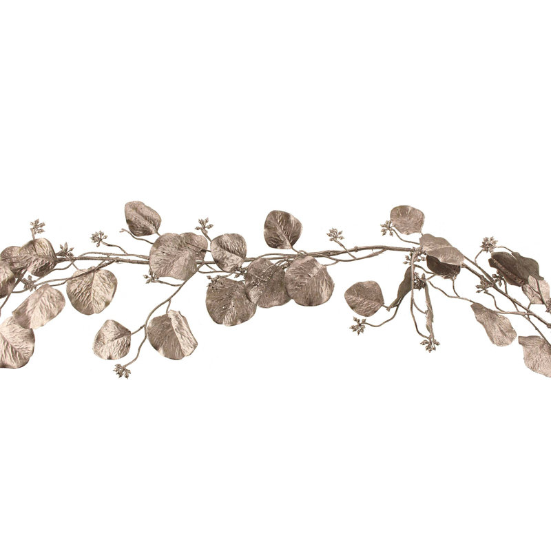 Faux Eucalyptus Garland, Silver