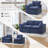 Modular Sectional Sofa Cloud Couch,2 Seater With Cushion Covers Removable Furniture For Living Room,bedroom,apartments-144847034