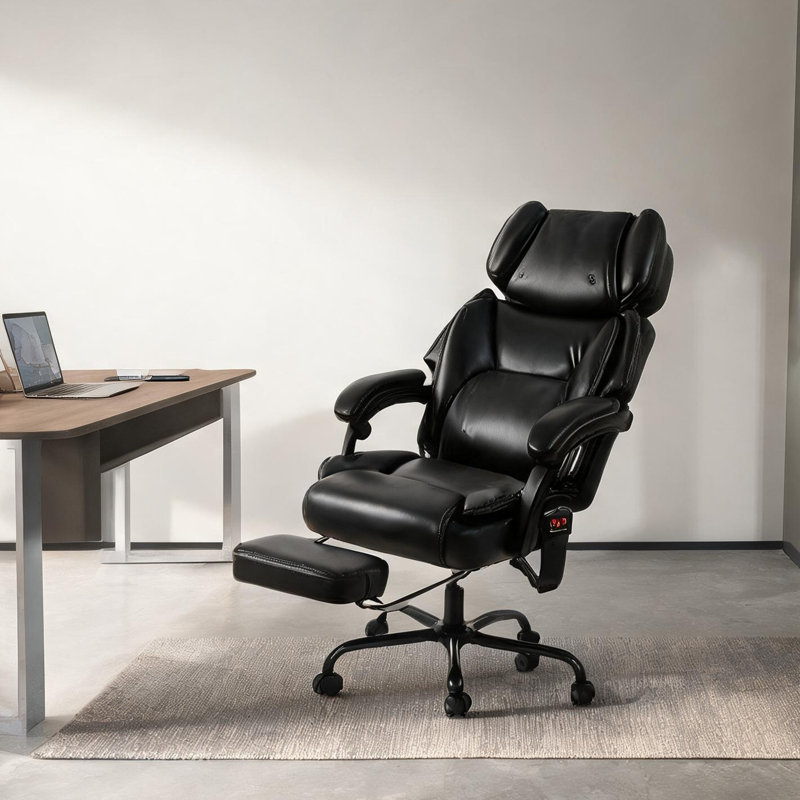 Fauteuil de massage réglable à conception réglable avec fauteuil de bureau noir vibrant à vibration