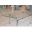 Cara Glass Top Metal Base Dining Table