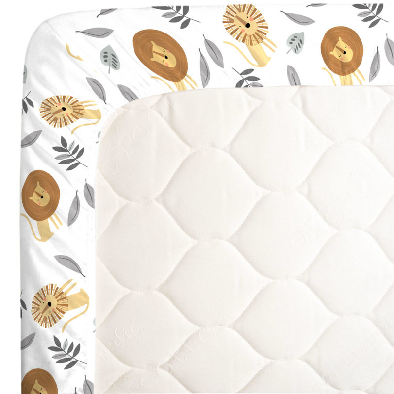Drap-housse pour lit de bébé Nojo Lion
