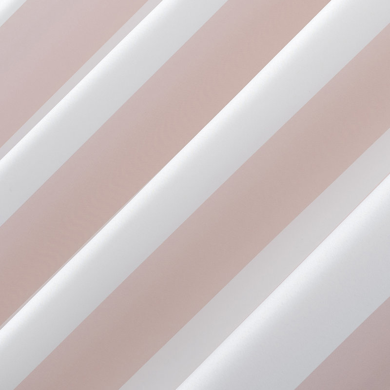 Neubauer Cabana Stripe Indoor/Outdoor UV Protectant Curtain Panel, 54" W x 84" L, Rose Quartz