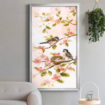 " Blushing Birds II " Painting Print