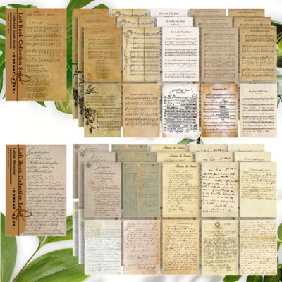 Vintage Scrapbooking Papers 120 Pcs for Journals