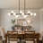 12 - Light Dimmable Bubble Glass Sputnik Modern Linear Chandelier-415289534-402982785