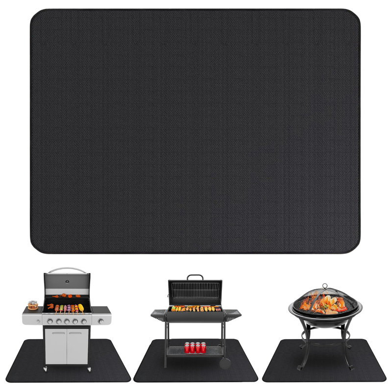 Tapis sous-grill pour gril d'extérieur (60 x 40 pouces), H 0,04 po x l 60 po x P 40 po