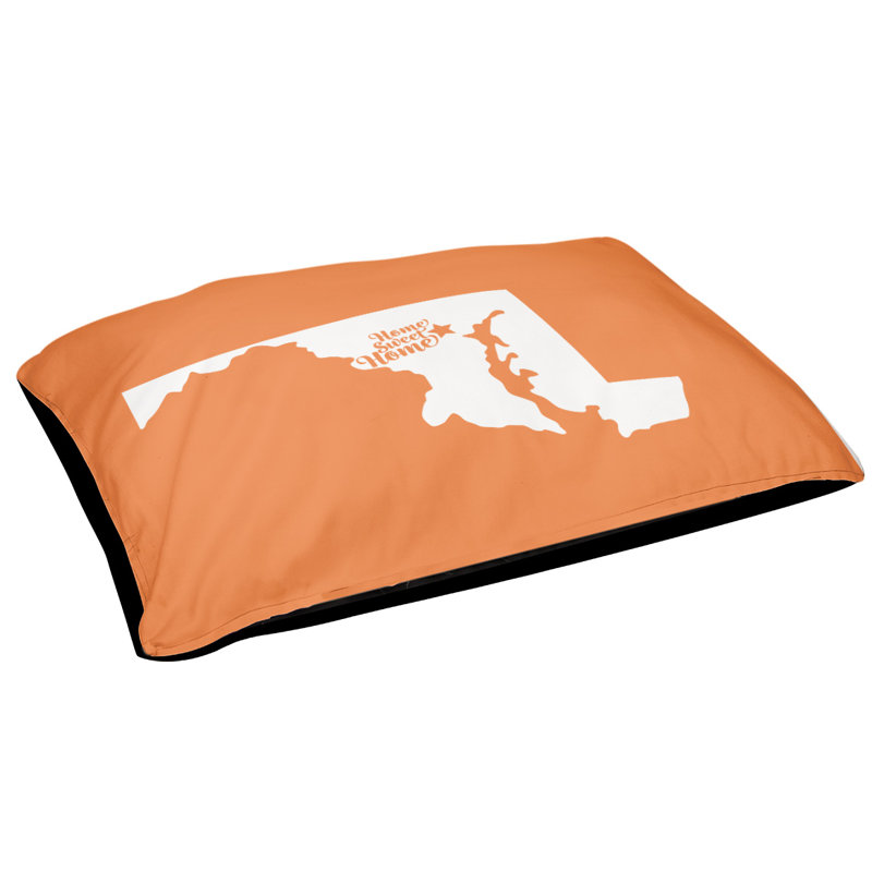 Coussin pour chien d’extérieur baltimore pour chien home, Moyen (H 6,5 po x l 40 po x P 30 po), Orange