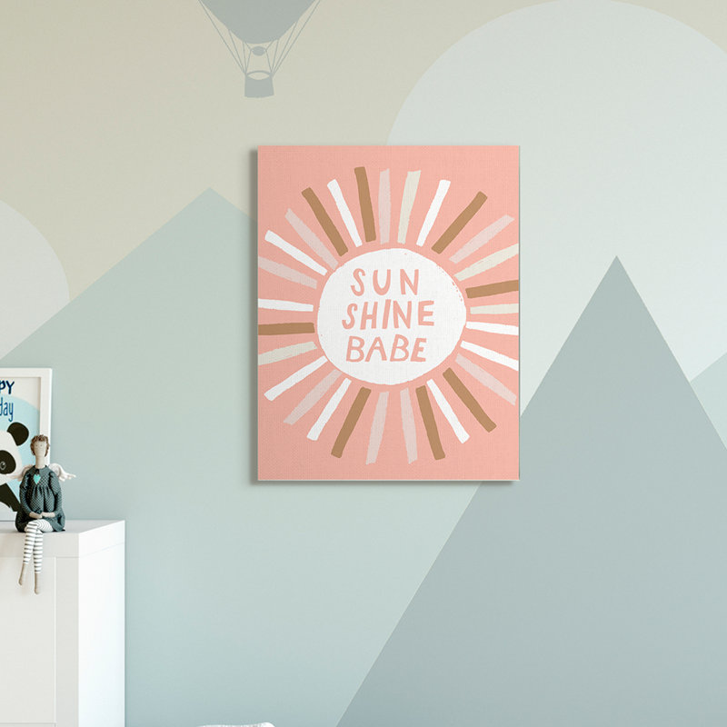 Rayons de soleil pastel Sun Shine Babe, Toile tendue, H 40 po x l 30 po