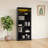 PVolumen 5-Tier LED Bookshelf with Adjustable Shelves, 55LB Capacity, Built-in Lighting-782401676