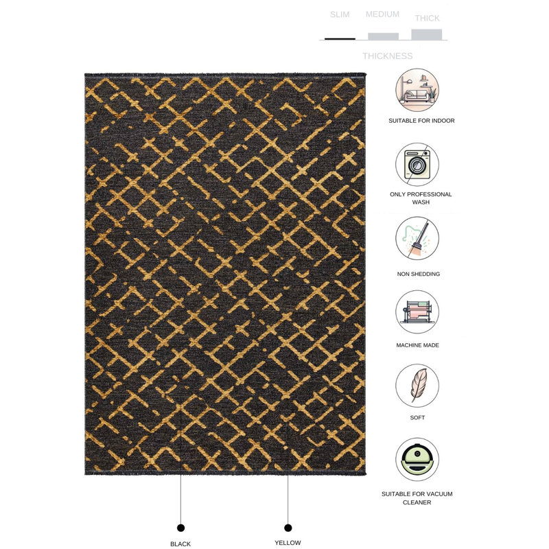Tapis rectangulaire Tayea, Rectangle 3 pi 4 po x 6 pi 7 po