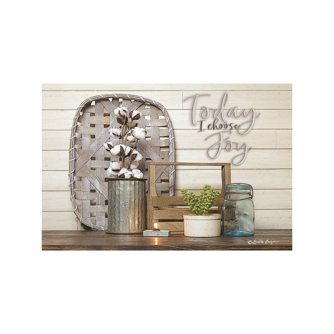 Today I Choose Joy - Wrapped Canvas Print