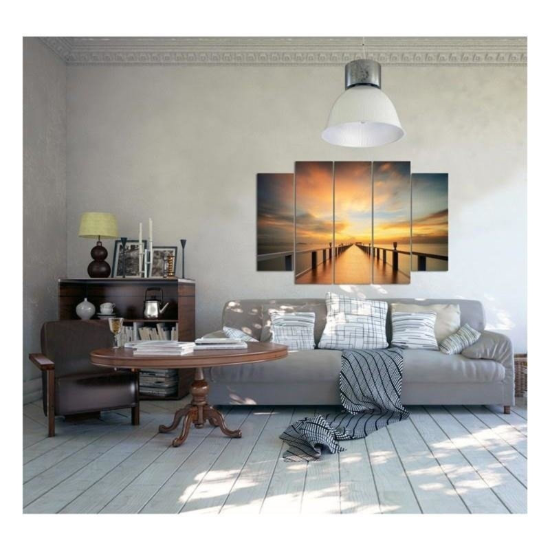 Distant Summer - 5 Piece Wrapped Canvas Print