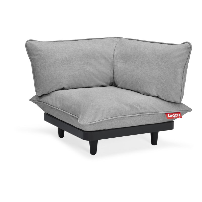 Paletti Outdoor Patio Modular Corner Seat, Olefin Rock Gray