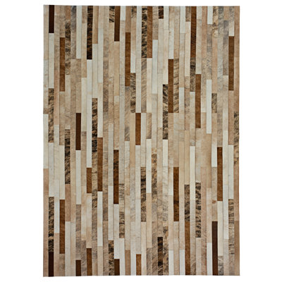 Poseidon Cowhide Striped Area Rug