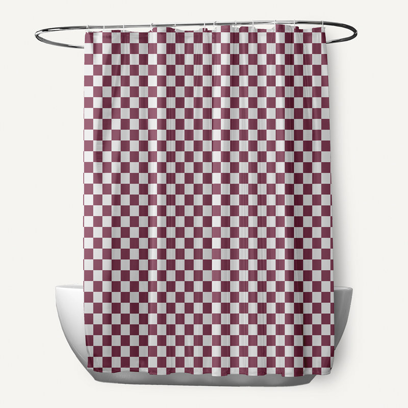 Rideau de douche simple Geartsje, Mauve / gris clair