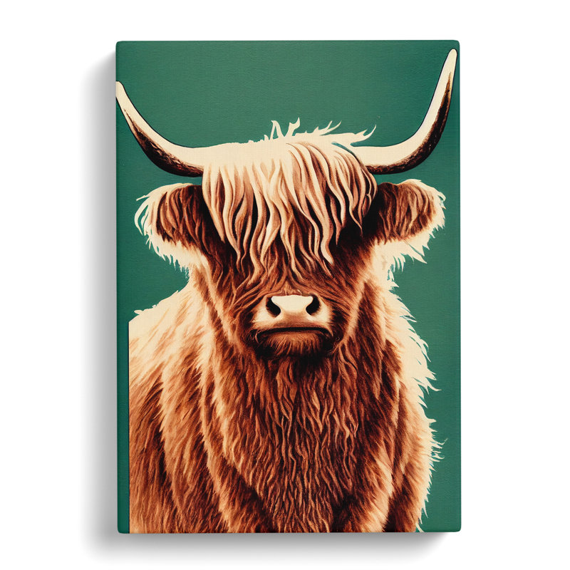 Fabulous Highland Cow - Wrapped Canvas, 50cm H x 35cm W x 3cm D