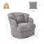 Fauteuil demi-tonneau pivotant rembourré Lakitia Rowena -2136543499