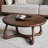 Walnut Coffee Table with Rounded Edges-21077684