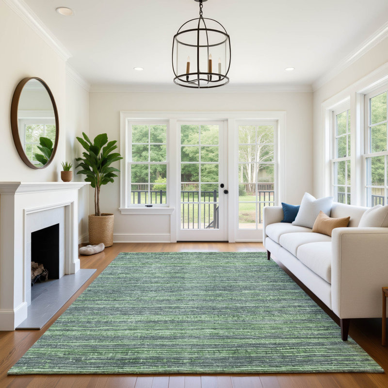 Premium Machine Washable Arnoldina AMF1846 Stripes Rug, Rectangle 10' x 14'