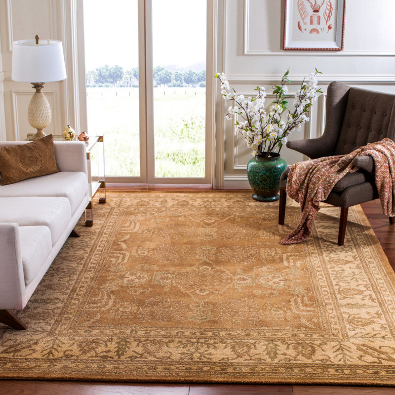 Tapis oriental en laine touffeté à la main Molter Bergama, Rectangle 9 pi 6 po x 13 pi 6 po
