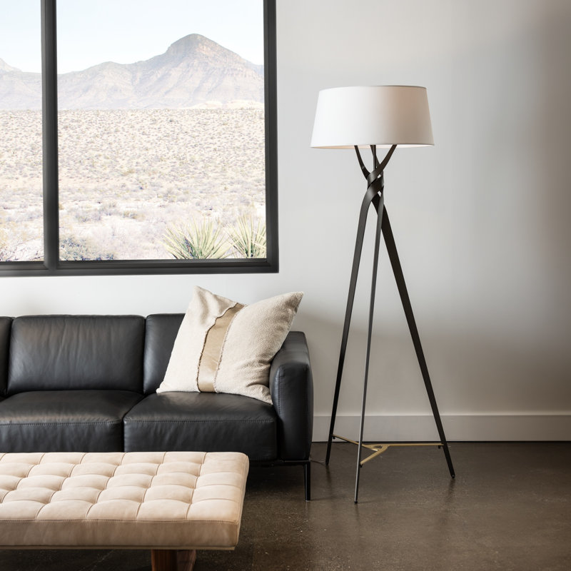 Tryst Floor Lamp, Soft Gold, Dark Smoke