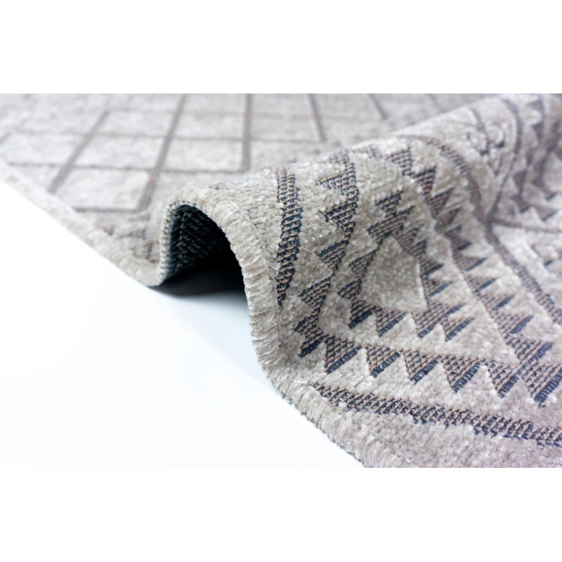 Tapis kilim Devon Mink, Rectangle 4 pi 4 po x 9 pi 11 po
