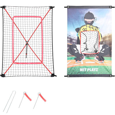Filet portatif d'entraînement de baseball rebondissant