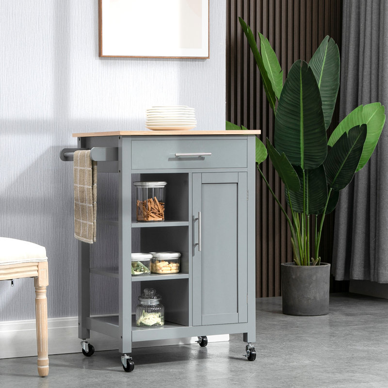 Toquerville 69 cm W Kitchen Cart with Top