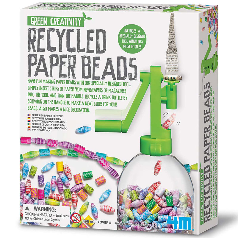 Créatif vert: perles de papier recyclées