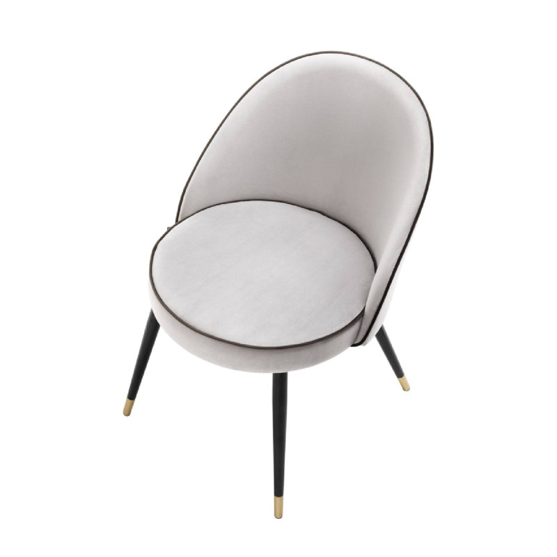 Upholstered Dining Chair, Light Gray