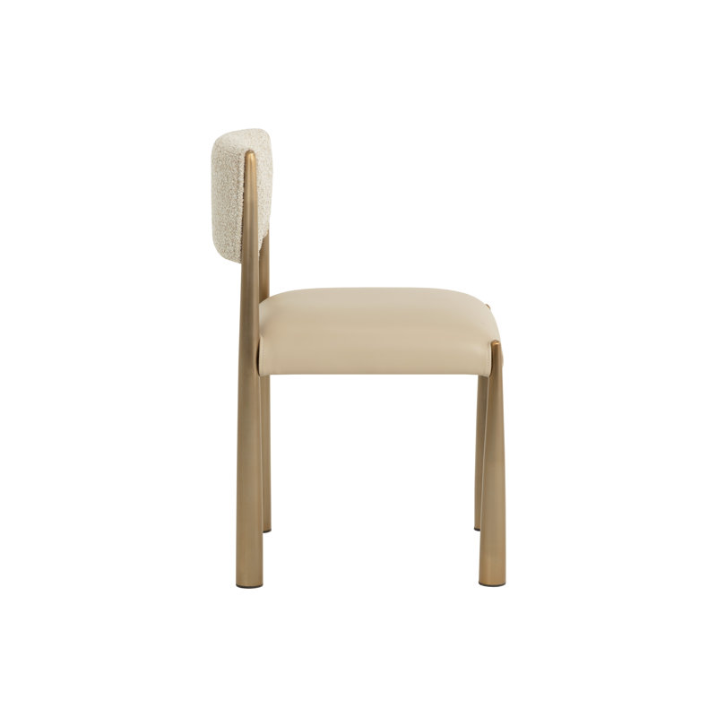 Bayard Dining Chair - Antique Brass - Napa Beige / Santa Cruz Oatmeal