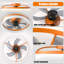 Ventilateurs de plafond avec lumières à DEL à intensité variable et installation encastrée de ventilateurs de plafond minces et modernes (orange)