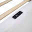 Lit plateforme tapissier simple avec garde-corps et station de charge