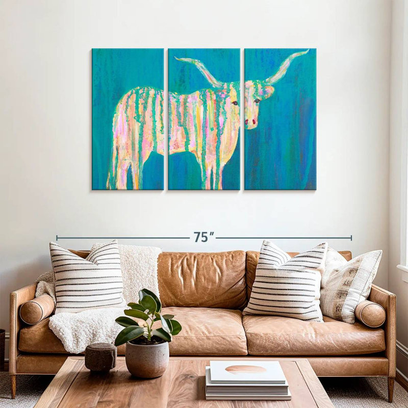 Brampt Texas Longhorns, 36" H x 57" W