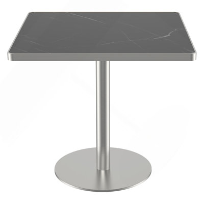 Square Modern Dinning Table 31.5 inches Bistro Table Tulip Table with Faux Marble top,Easy Assemble,Sturdy Metal Frame Diameter