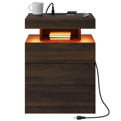 19.7'' W Particle Board / Chipboard Nightstand