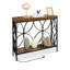 Console rectangulaire en bois massif noyer-131257056