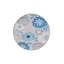 Tapis bleu lavé tissé coloré flocon de neige-761737101