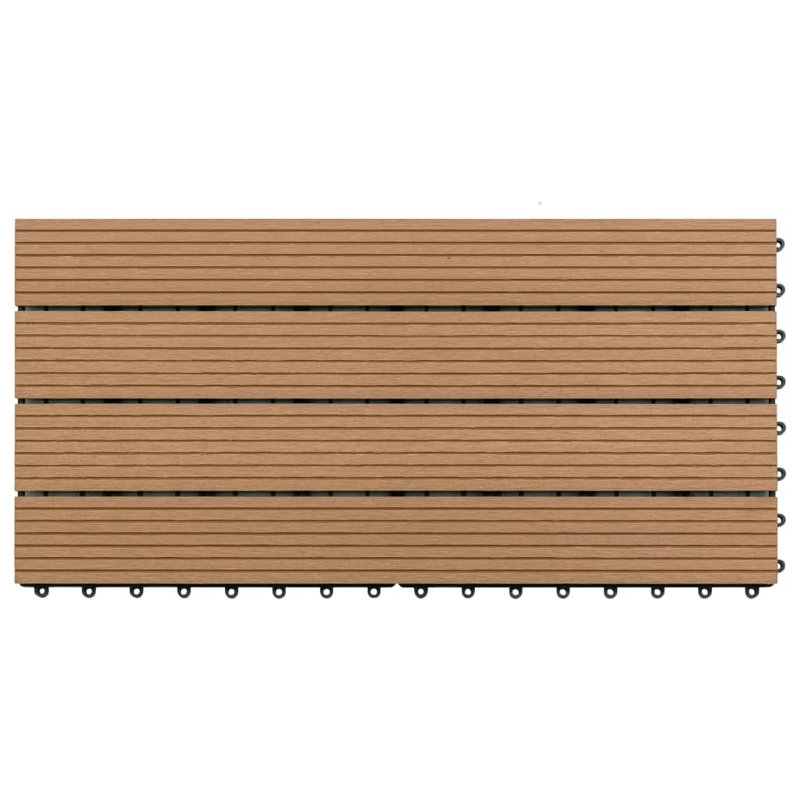 Carrelage de terrasse VidaXL WPC, Brun