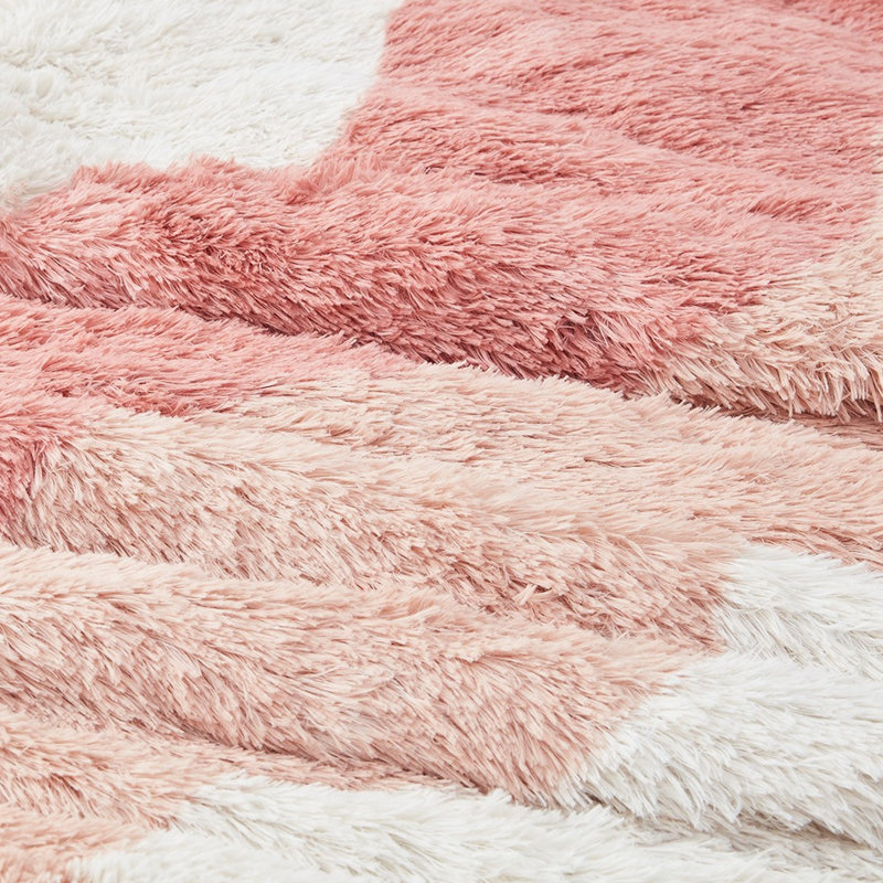Édredon Cozy King - fausse fourrure à poils longs, style ombré, rembourrage intérieur de taille élégante, revers en microfibre,