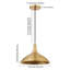 Luminaire suspendu conique à 1 lumière Cendra-379238767