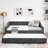 Full Size Daybed With Twin Size Trundle Upholstered Tufted Sofa Bed, With Button On Back And Copper Nail On Waved Shape Arms-1522352482-1522352480