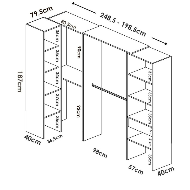Manifactured Wood Wardrobe