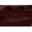 Tapis rouge Balouch en laine nouée à la main de conception unique 3 pi 8 po x 6 pi 6 po New Age
