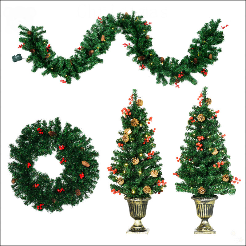 Ensemble de 4 pièces Prelit Holiday Christmas