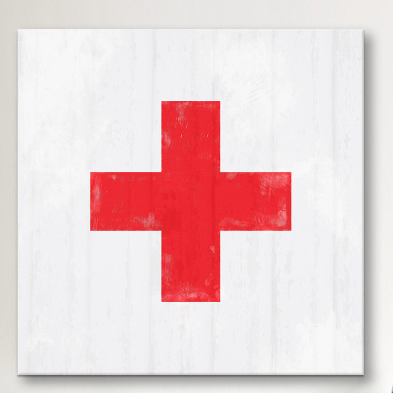 Albree Modern Cross, impression sur toile, H 37 po x l 37 po x P 1,5 po, Pas de tapis, Toile tendue