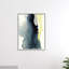 Distorsion fluide gris bleu jaune - Impression-66797458-66797459