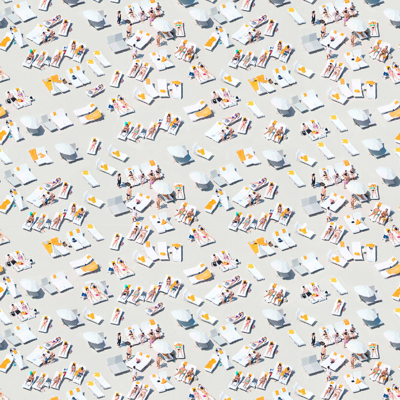 Gray Malin Sunbathers 10' L Wallpaper Tile, Self-adhesive, Vinyl