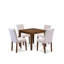 Cet ensemble de salle à manger 5 pièces comprend une table de cuisine en bois et 4 chaises de salle à manger en tissu de polyester bourgogne et acajou-310075275-272530957-306885468