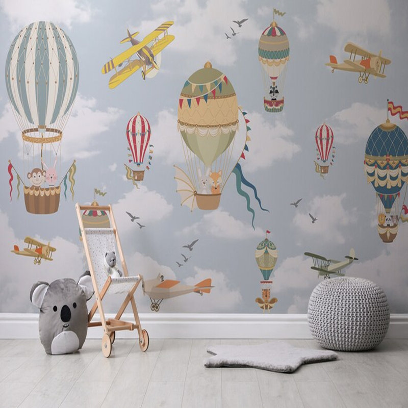 Safari en montgolfière fantaisiste, L 105,96 po x l 138 po